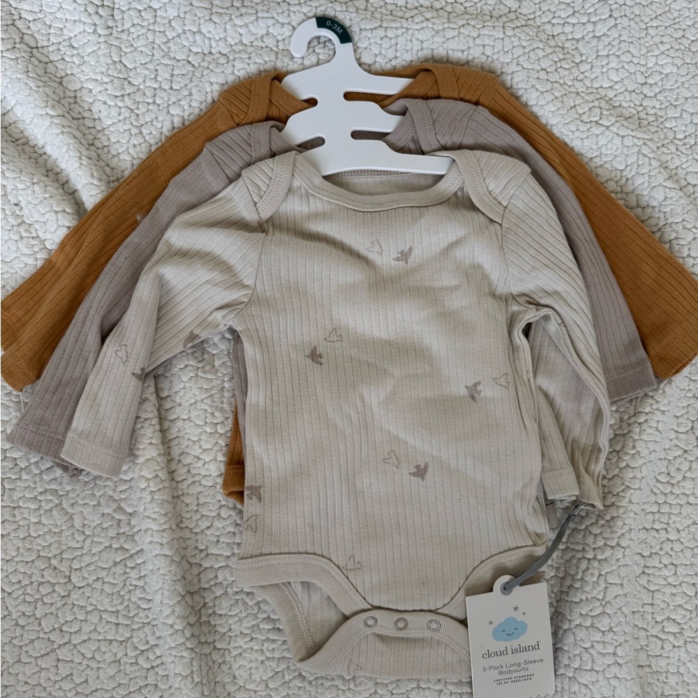 Cloud Island Baby Bodysuit Set - Warm Neutrals